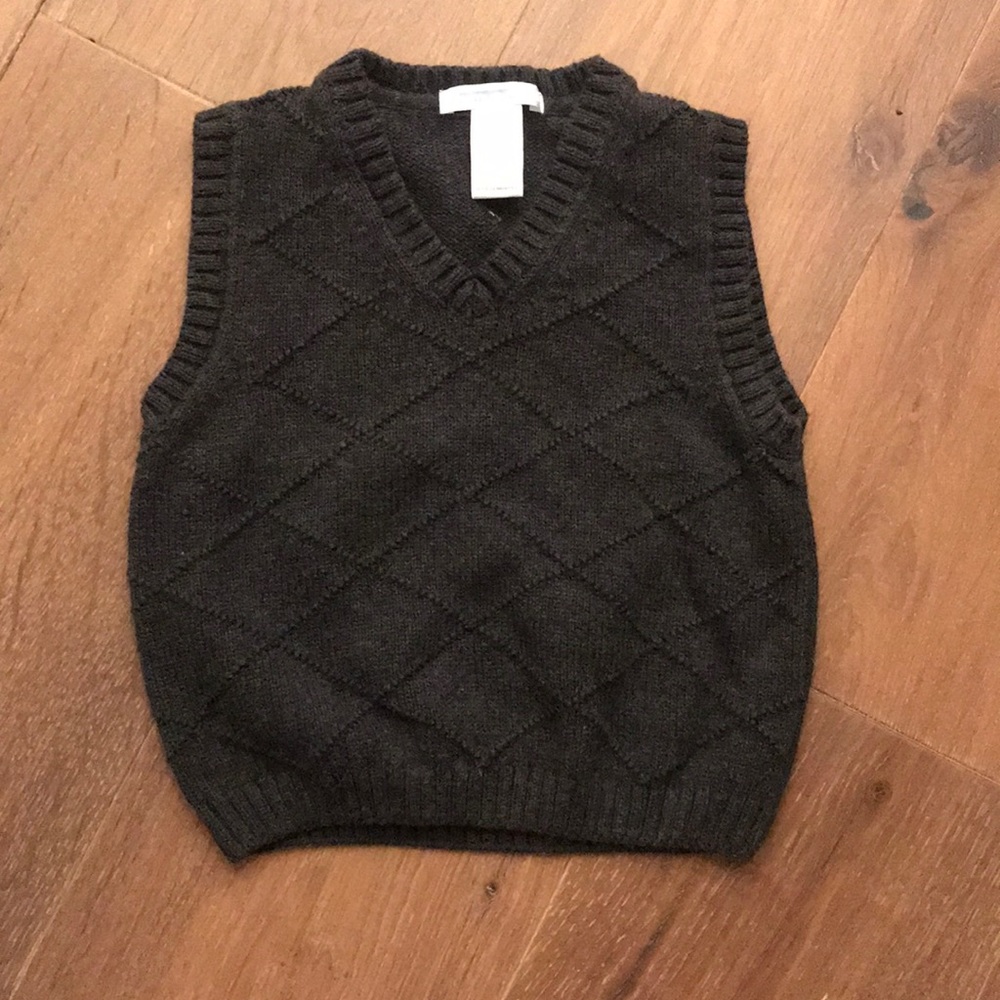 Janie and jack dark grey sweater vest